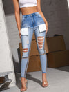 Raw Trim Ladder Distressed Jeans - Neshaí Fashion & More