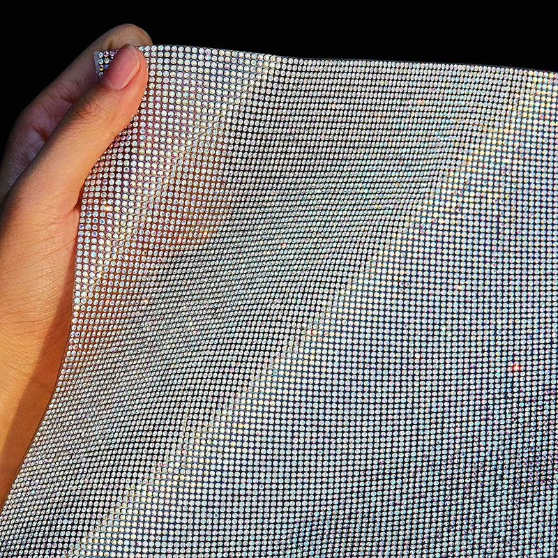 Locacrystal Bling Rhinestone Sticker DIY Car Decoration Stickers Self-Adhesive Hotfix Glitter Crystal Gem Sheet Sticker for Car&Craft Decoration with 19440Pcs 2mm Rhinestones(Crystal AB,9.4" x 15.8")