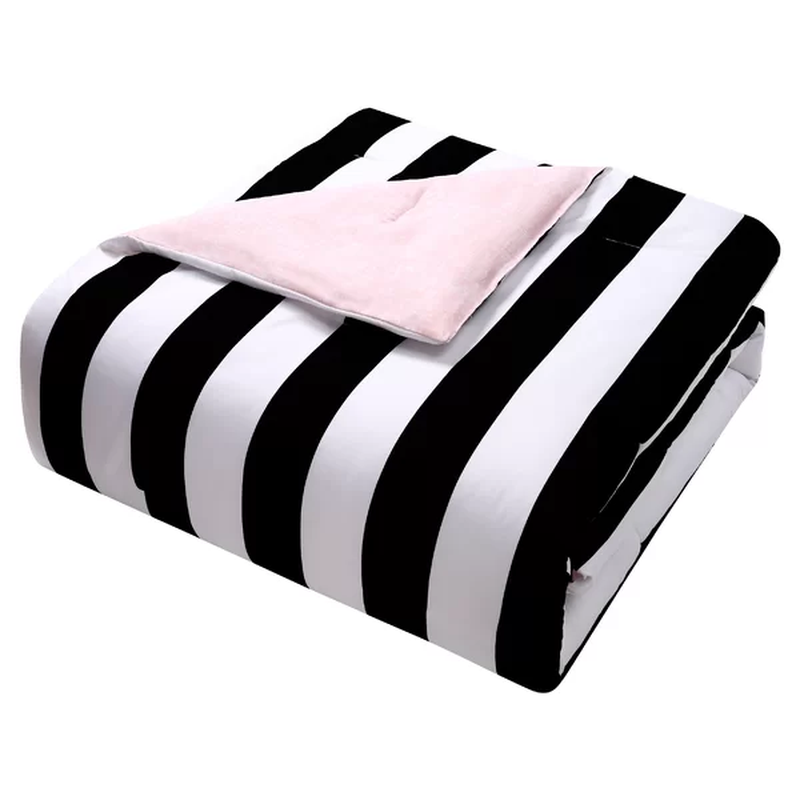 Striped 6 Piece Reversible Comforter Set
