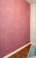 Self Adhesive Pink Fine Glitter Wallpaper, Peel and Stick Roll Sparkle Glitter Decor Art Craft Fabric (17.4in x 16.4ft （One Roll）)