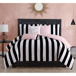 Striped 6 Piece Reversible Comforter Set