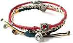 Wakami New World Charm Bracelet Set of 3 | Handmade Boho Jewelry | Friendship and Love Bracelets | Glass Beaded, Waterproof | Strands with button and sliding closure | Fair Trade