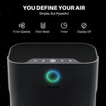 Okaysou Air Purifiers for Home, Bedroom, 900 Sq Ft Coverage, H13 True HEPA and Washable Filter, 23dB Sleep Mode Quiet Air Cleaner Removes 99.97% Dust Smoke Pollen Dander Hair Odor, White