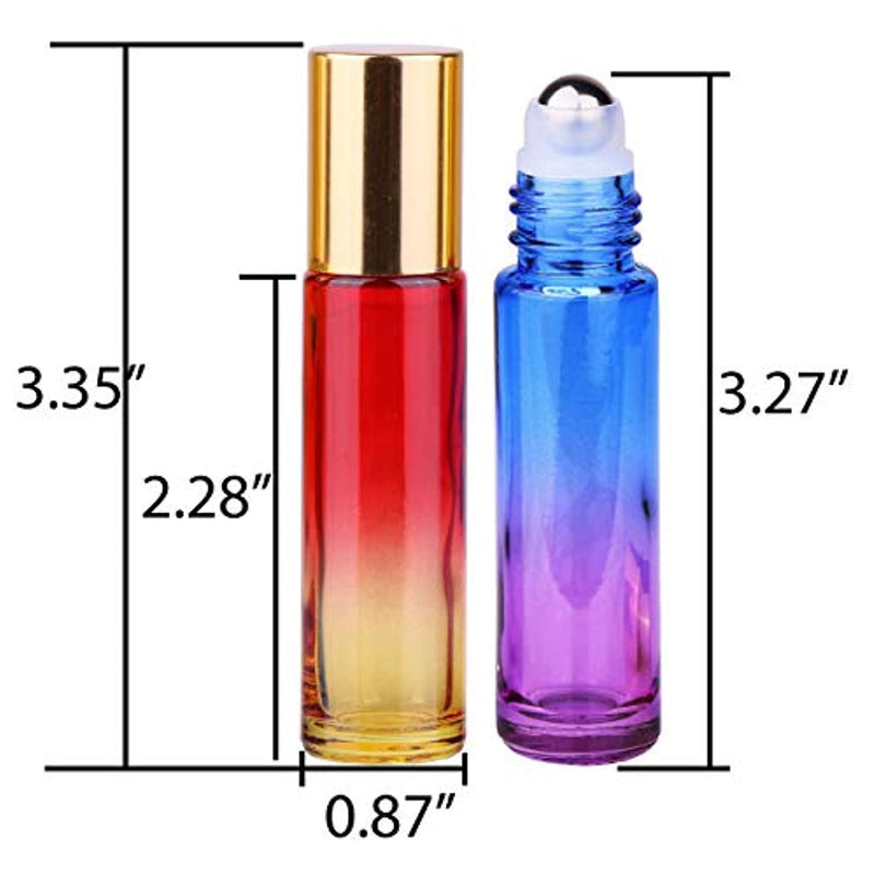24 10ml Glass Roller Bottles Roll on for Essential Oils -usa - Neshaí Fashion & More