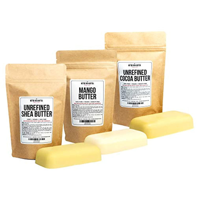 Shea, Cocoa, Mango Butters Set by Better Shea Butter - each butter is 8 oz - Neshaí Fashion & More