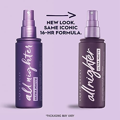 Urban Decay All Nighter Ultra Matte Setting Spray - Makeup Finishing Spray - Lasts Up To 16 Hours - Oil & Shine-Controlling Mist - Great for Oily Skin - 4.0 fl oz - Neshaí Fashion & More