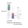 10Pack Sparkles Rainbow Lip Gloss Wand Tubes, 5ml Empty Lip Gloss Containers-usa - Neshaí Fashion & More