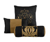 7-Piece Jacquard Floral Comforter Set/Bed-in-a-Bag Set, King, Black Gold - Neshaí Fashion & More