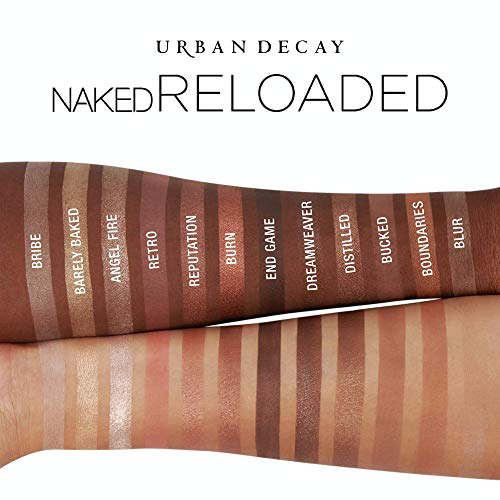 Urban Decay Naked Reloaded Eyeshadow Palette, 12 Universally Flattering Neutral Shades - Ultra-Blendable, Rich Colors with Velvety Texture - Set Includes Mirror - Neshaí Fashion & More