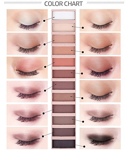 2 Pack 12 Colors Makeup Naked Eyeshadow Palette Natural Nude Matte Shimmer Glitter Pigment Eye Shadow Pallete Set Waterproof Smokey Professional Cosmetic Beauty Kit BestLand (2 PCS) - Neshaí Fashion & More