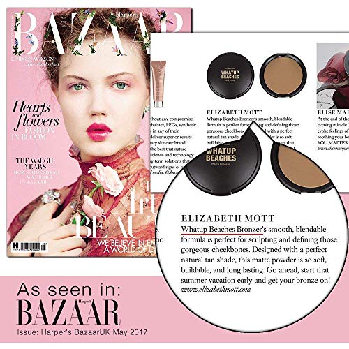 Fine, Lightweight Bronzer Powder for Face: Elizabeth Mott Whatup Beaches Facial Bronzing Powder for Contouring and Sun Kissed Coverage - Cruelty Free Makeup and Cosmetic Products - Matte,10g - Neshaí Fashion & More