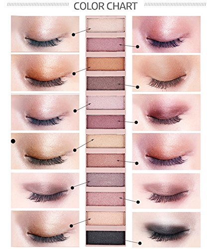 2 Pack 12 Colors Makeup Naked Eyeshadow Palette Natural Nude Matte Shimmer Glitter Pigment Eye Shadow Pallete Set Waterproof Smokey Professional Cosmetic Beauty Kit BestLand (2 PCS) - Neshaí Fashion & More