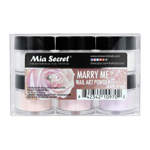 Mia Secret Polymer Marry ME 6 pcs Acrylic Collection - Neshaí Fashion & More