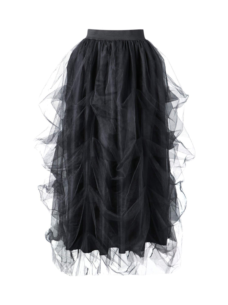 Tulle Tutu Long Skirt High Waist Layered - Neshaí Fashion & More