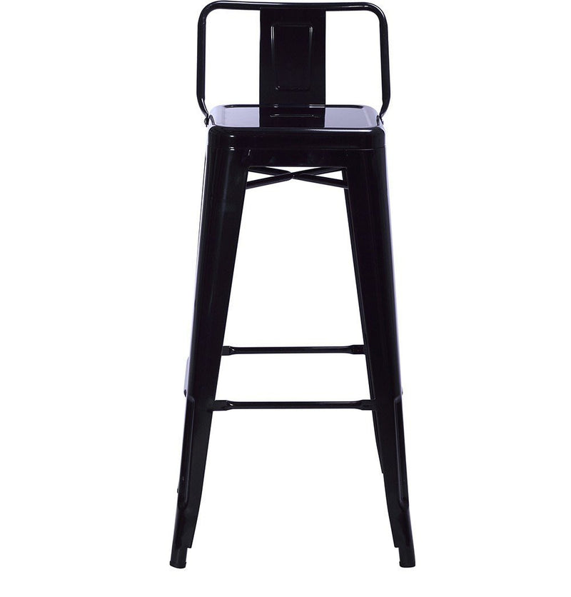 Tolix Style Bar Stool Low Back Chair - Reproduction - Neshaí Fashion & More