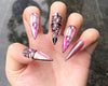 pink glam crystal Press on Nails DD28 - Neshaí Fashion & More