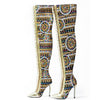 Sequined Thigh High Boots - Neshaí Fashion & More
