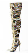 Sequined Thigh High Boots - Neshaí Fashion & More