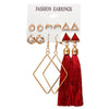 Tassel Drop Earrings Set For Women Girl Boho Fashion Geometric - Neshaí Fashion & More