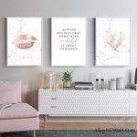 Marble style Posters And Prints Nordic Poster Pink Abstract Painting Art Letter Quadro Wall Pictures For Living Room Unframed - Neshaí Fashion & More