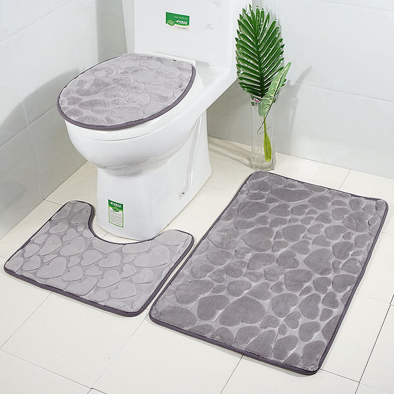 Shower Carpets Set Home Toilet Lid Cover Shower Room Rug Floor Mats - Neshaí Fashion & More