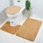 Shower Carpets Set Home Toilet Lid Cover Shower Room Rug Floor Mats - Neshaí Fashion & More