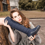 platform thigh high snow boots - Neshaí Fashion & More