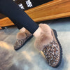 Sequin  Low Slide Furry Boots - Neshaí Fashion & More