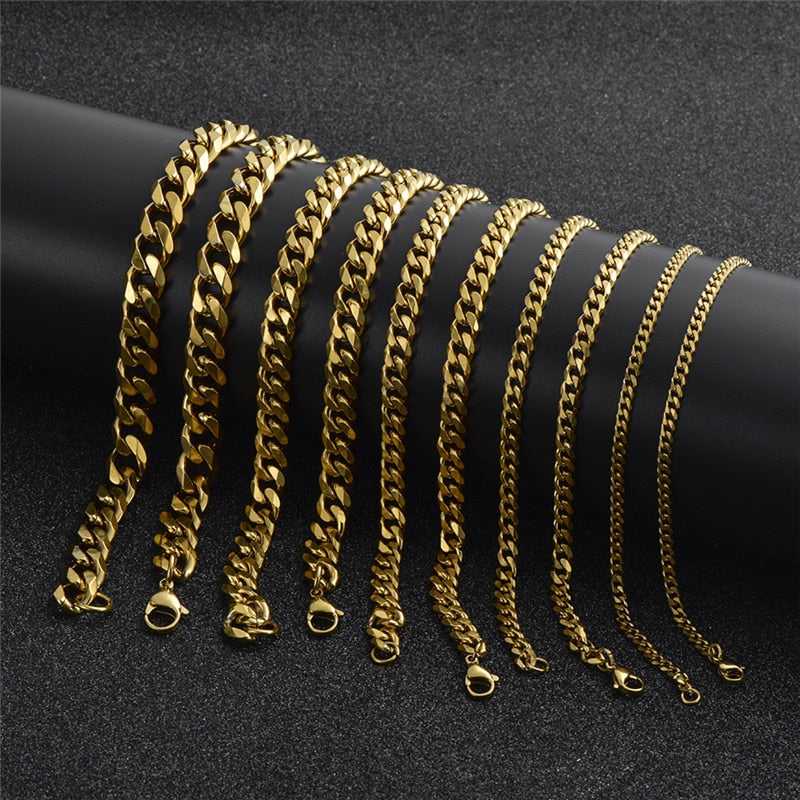 gold stainless steel necklace - Neshaí Fashion & More
