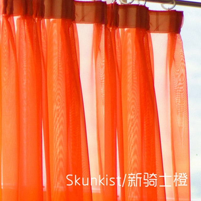 Pleated Pull  uropean and American style Tulle curtains for living room Window Screening 20 Solid Door Curtains Drape Panel Sheers W184 - Neshaí Fashion & More