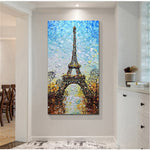 Large 3D canvas painting in the living room bedroom restaurant interior decoration picture wall art hand painted oil painting - Neshaí Fashion & More