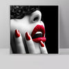 Red Lips And Nails Canvas Painting Wall Picture For Bedroom Unframed - Neshaí Fashion & More