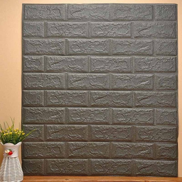 PE Foam 3D Wall Stickers Brick Pattern Waterproof Self stickers on the wall Room Home Decor For Kids Bedroom Living Room Sticker - Neshaí Fashion & More