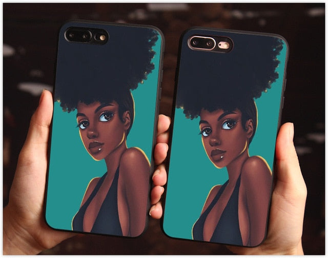 2bunz Melanin Poppin Aba phone Case Pro Black case For Samsungs7 s8 s9 Case Cover - Neshaí Fashion & More