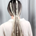 Pearl Long Tassel/Chain Hair Jewelry - Neshaí Fashion & More