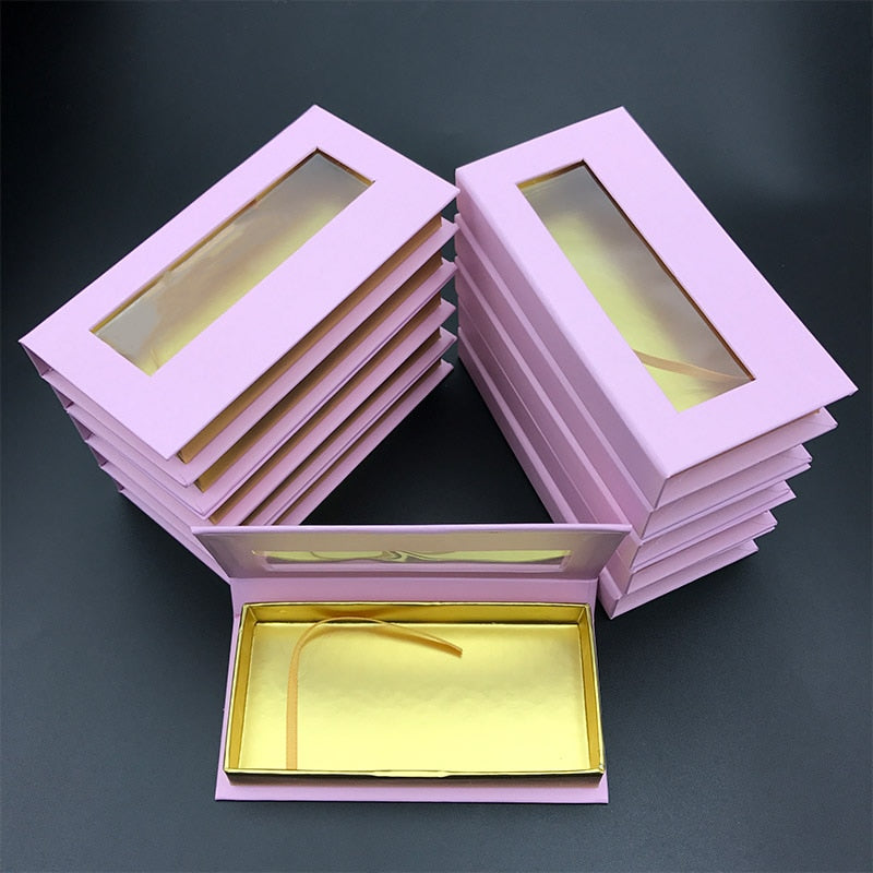Pink Boxes Faux Cils Strip Diamond Magnetic Case Eyelash Care Box Without Eyelash - Neshaí Fashion & More