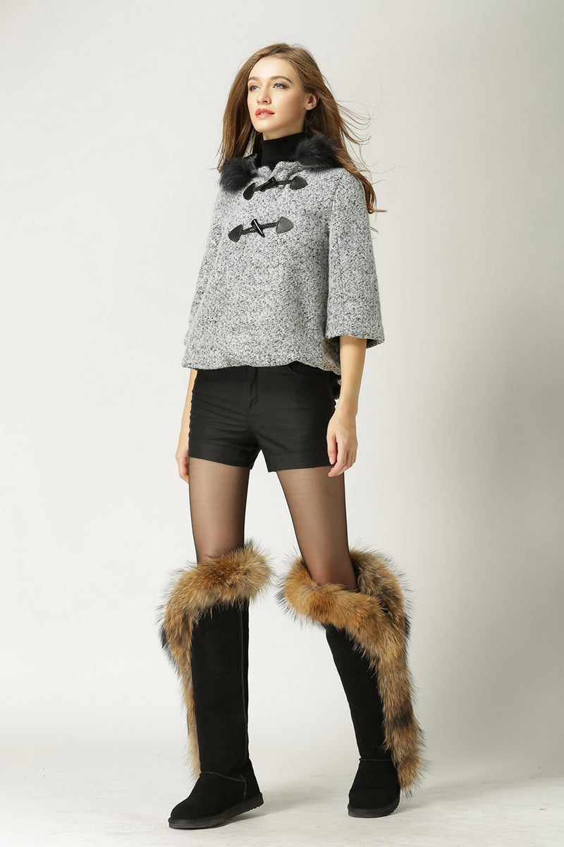 Over the Knee Long Winter Boots with fur - Neshaí Fashion & More