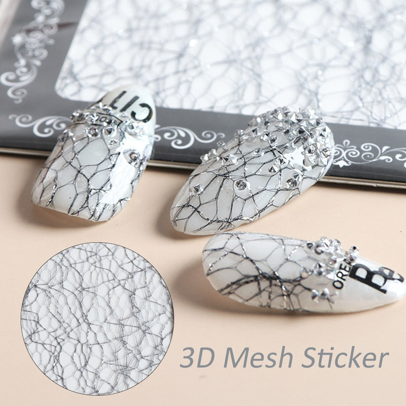 1pc 3D Mesh Adhesive Silk Foil Nail art - Neshaí Fashion & More