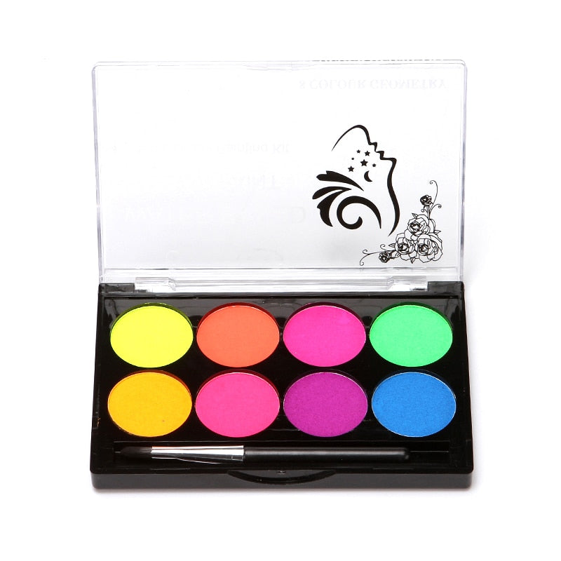 Water Based Neon Colors Glow Paint - Palette - Neshaí Fashion & More