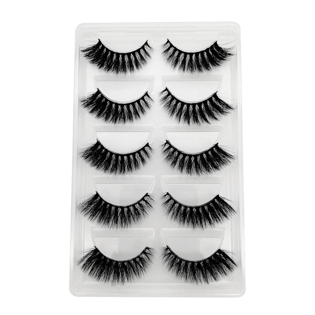 1box false lashes 5 pairs 3D cruelty free G9 - Neshaí Fashion & More