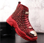 rivet boots Men's Luxury sneakers color option 2 - Neshaí Fashion & More