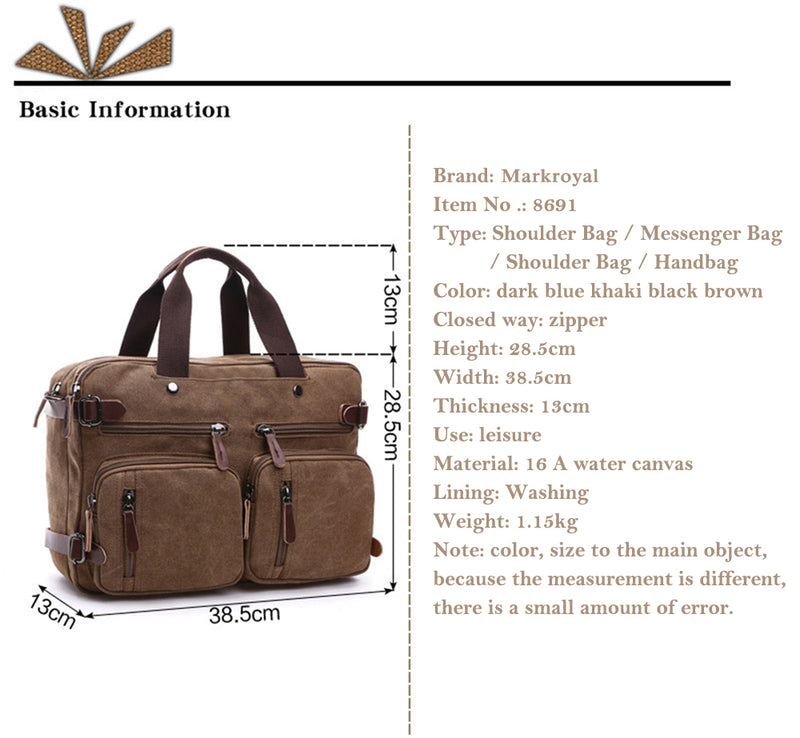 Canvas Travel Bags - Neshaí Fashion & More