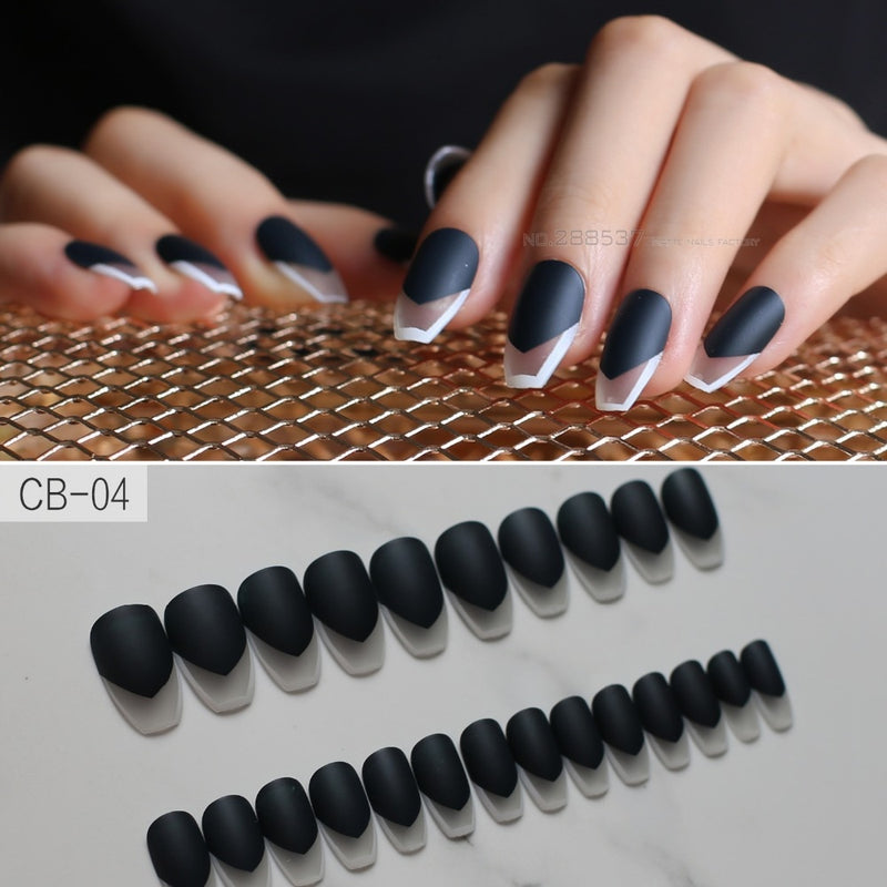 Black matte Press On nails - Neshaí Fashion & More