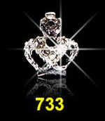 10pcs/Lot 3D Nail Art Jewelry Silver & Gold Crown Shape Nail Jewelry Shining Crystal Rhinestones Nail Jewelry Accessories ML723# - Neshaí Fashion & More
