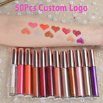 50Pcs 12 Colors Custom Logo   Liquid Lipgloss  Wholesale - Neshaí Fashion & More