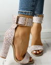 Fashion Heels Thick Ankle Strap - Neshaí Fashion & More
