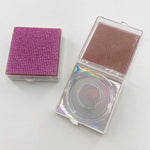 Clear Rhinestones Empty Lash Case Pink Silver Bling Eyelash Box without Eyelashes - Neshaí Fashion & More