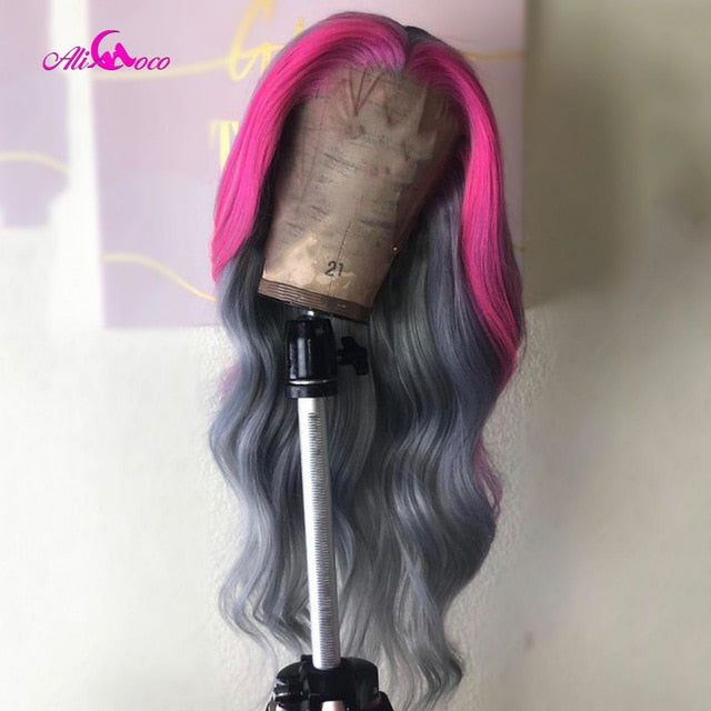 Berry and Blonde Highlights Human Hair Wig - Neshaí Fashion & More