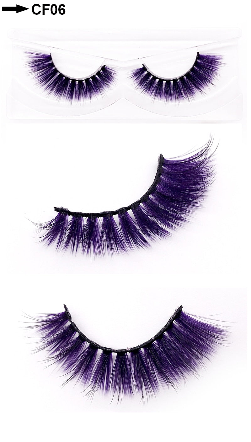Luxe Colored Eyelashes soft Synthetic - Neshaí Fashion & More