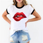 red lips t shirt - Neshaí Fashion & More